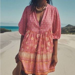 Spell & The Gypsy Utopia Tunic Mini Dress Flamingo